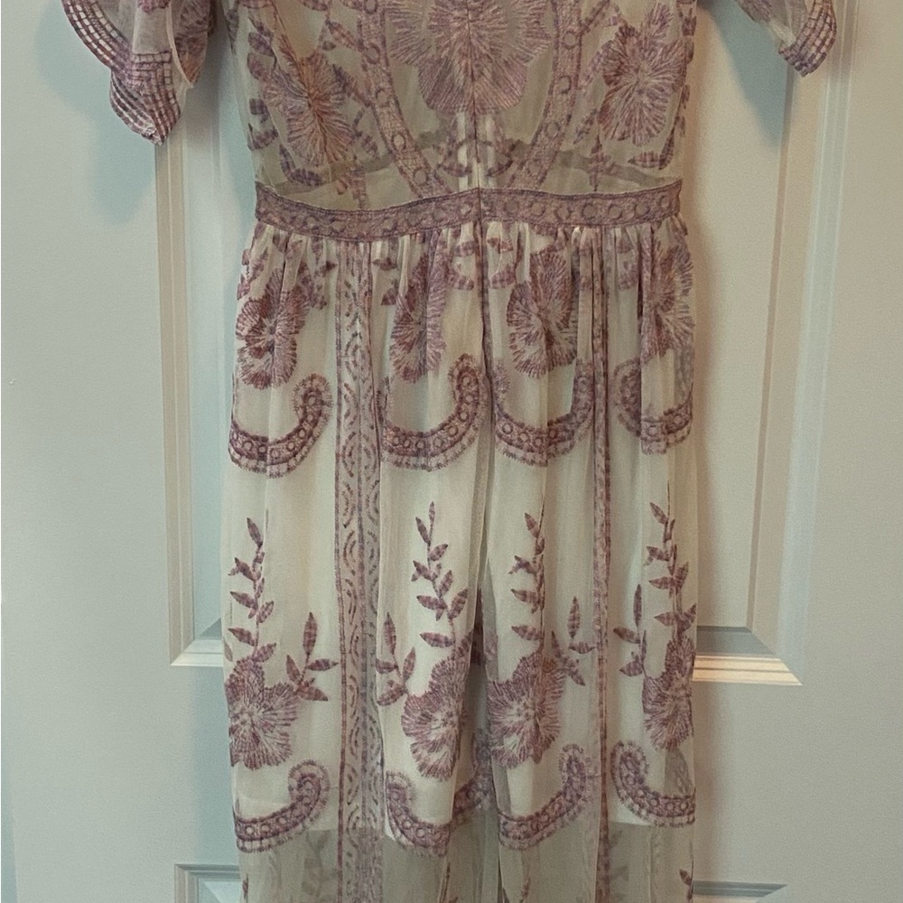 Altar’d State Pink Purple Lace Sheer Maxi Dress Women’s Size Small - Picture 12 of 12